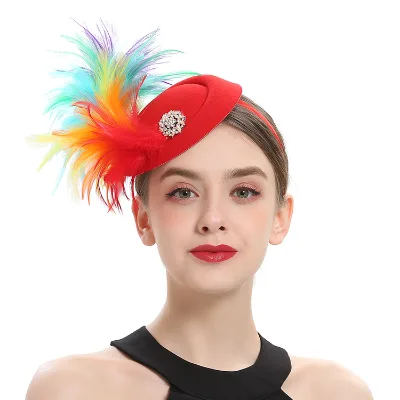 Fashion Women Cocktail Wedding Party Church Headpiece Sinamay Fascinator Hat Hair Accessories