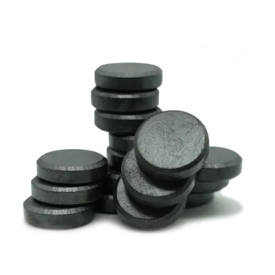 Factory Custom Supply High Performance Magnet Sheet 18*5mm Y30 Black Powerful Round Ferrite Magnets for Magnetic Products
