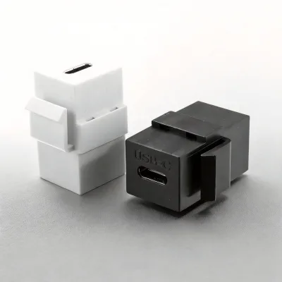 USB C Keystone Jack Type C Female to Female Panel Mount Connector for in Wall Plate Outlet Fast Charging and Data Sync