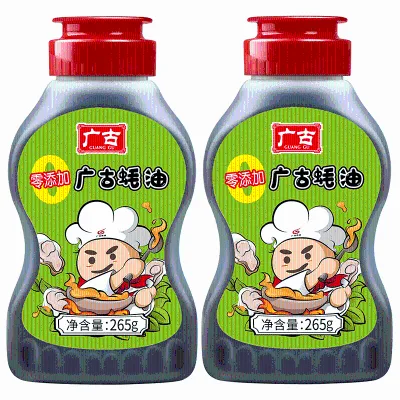 265g Oyster Sauce Without Flavor Enhancer or Additives Bottle Packaging for Simmered Dishes Cooking Sauce