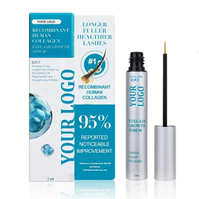 OEM All Natural Oil Free No Irritation Vitamin Custom Logo Black Eye Lash Eyelash Serum for Lash Extensions Private Label