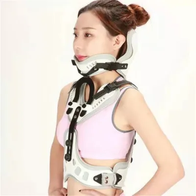 TJNM001 Portable Medical Head Neck Cervical Traction Collar Adult Fracture Rehabilitation Brace Foam Material Shoulder Supporter