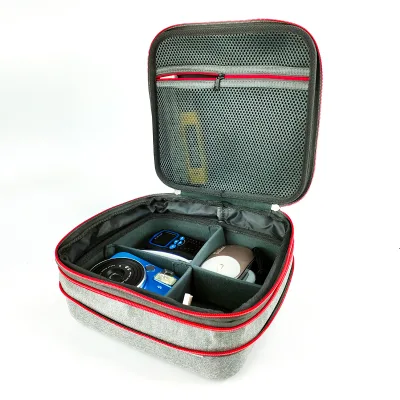 Custom Double EVA Electric Tool Case Gray Snowflake Waterproof EVA Cable Case Travel Portable EVA Electronic Accessories Bag