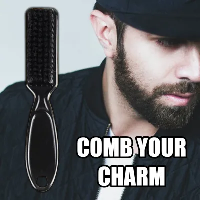 Wood Handle Boar Bristle Cleaning Brush Hairdressing Beard Brush Anti Static Barber Hair Styling Comb Shaving Tools for Men