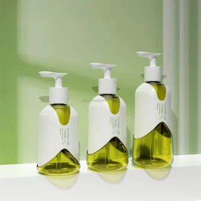 NEW Arrival PET 300ml 400ml 500ml Screw Cap Shampoo & Conditioner Bottles
