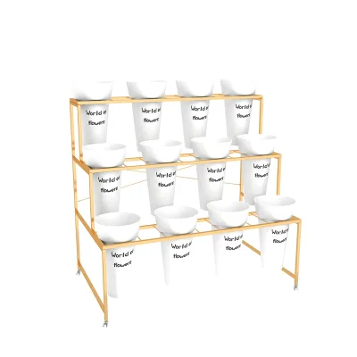 Wedding Supplies Metal Plant Flower Stand Art Flower Shop Shelf Flower Bucket Display Stand for Event & Party Supplies