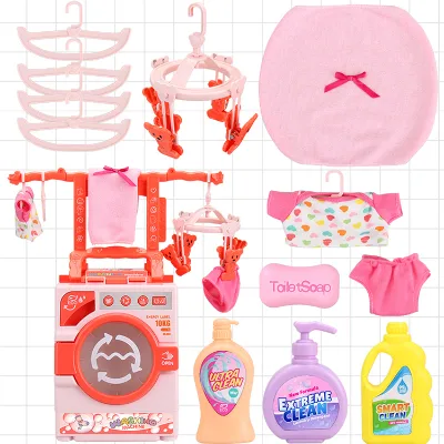 Children's Washing Machine Toy Simulation Dress up Mini Washing Machine Toy With Music Design Cute