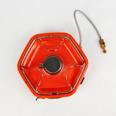 Portable Stainless Steel Single Range High Temperature Resistant Camping Gas Stove for Outdoor Household Hotel