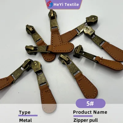 Cortical Reverse Pull Zinc Alloy Slider Durable Smooth Non-Lock Zipper Tab Stylish Fashionable for Jackets Backpacks Garments