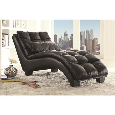 China Small Bedroom Chairs Comfy Brown Black Indoor Chaise Lounge Chair