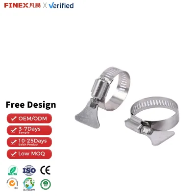 Stainless Steel 201 304 Handle Pipe Clip American Type Hose Clamp 32-35mm Heavy Duty Industrial Use