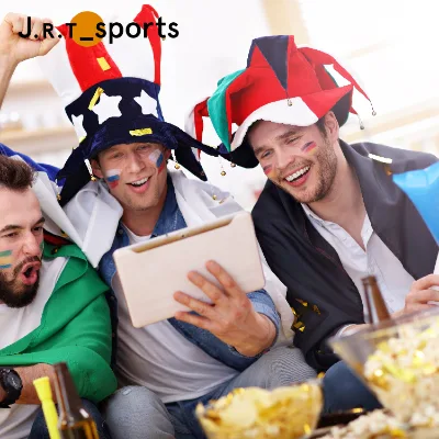 Custom All Countries Plush Sports 2022 Football Party Fans Cheering Hats Qatar Soccer Velvet Top Party Hat Hats