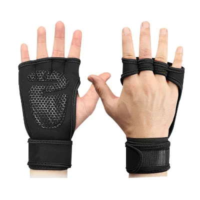 High Quality Custom Logo Weightlifting Wrist Wraps Workout Gloves Non-Slip Fitness Glove Gym Hand Support