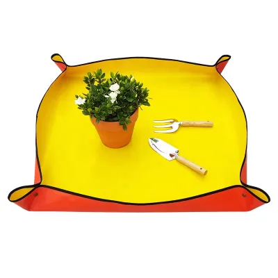 HY Portable Thickened Waterproof Plant Potting Mat Plastic Garden Repotting Mat for Transplanting