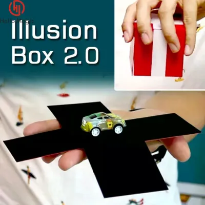 Illusion Box 2.0 Magic Tricks Toy Car Appearing in Empty Box Object Producing Vanishing Close up Illusions Gimmicks Mentalism
