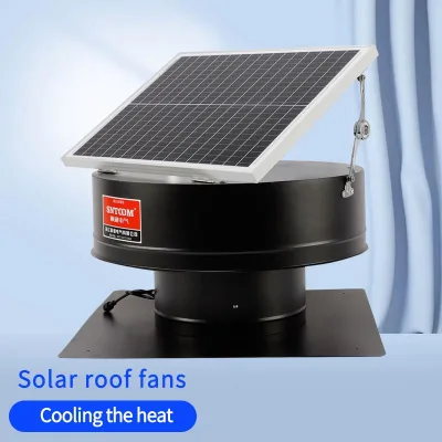 No Power Solar Roof Fan Ball Factory Farm Villa Roof Ventilation Ventilation Cooling Exhaust Fan