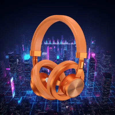 BH02 on Ear BT Headphone Streamlined Comfort Mega Battery Fast Recharge EQ Control Noise Isolation MIC Open Wearing