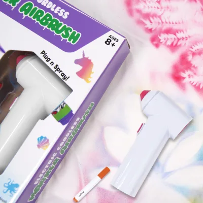 Full Custom Rechargeable Airbrush Marker Sprayer 6 Coloured Markers for Kids DIY Painting Educational Toy