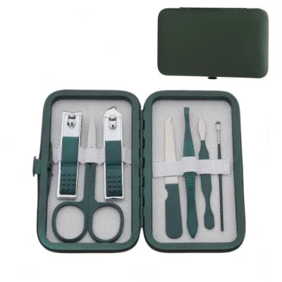 Manicure Tool Set Quality Set with Nail Clipper Callus Remover Nipper Custom Leather Bag