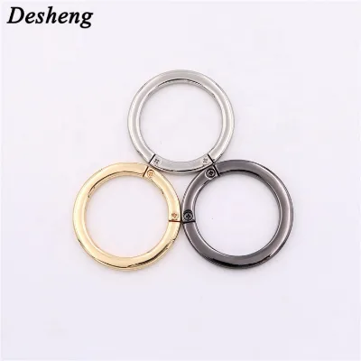 Hot Sale Spring Gate O-ring Split O Ring for Key Chain Handbag Accessories Hardware Belt Strap Bag