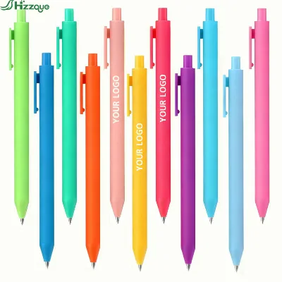 Wholesale Custom Logo Funny Colorful Rubber Ballpoint Pens for School Office Supplies Students Motivational Message