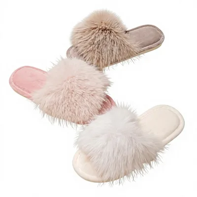 Sen Tian Home Cross-Border for Breathable Open-Toe Plush for Fish-Mouth Style European-American Artificial Fur Lining