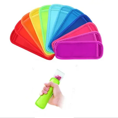 Custom Logo Neoprene Popsicle Cooler Sleeve Ice Pop Insulated Cover Anti-Freezing Holder for Kid Ice Candy Summer Party Gifts