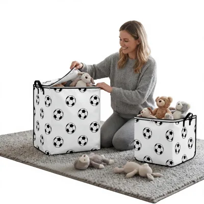 Large-size Cube-shaped Cross-border Clothing Quilt Storage Bag; Household Non-woven Foldable Moving Packing Storage Bag