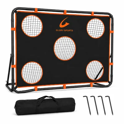 Portable Soccer Target Net 5 Hole Football Accuracy Shooting Trainer with Carry Bag for Outdoor Practice