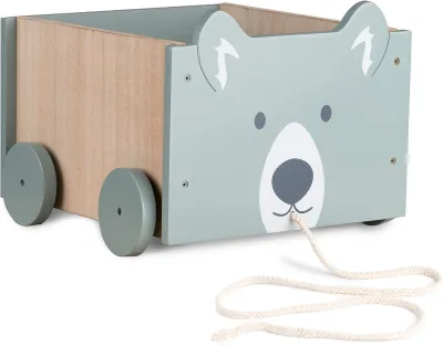 Custom Cartoon Shaped Toy Box Wheels for Kids Unique Nursery Organization Baby Gift for Toddler's Birthday Baptism Baby Shower