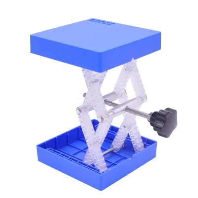 4''X 4'' Laboratory Scissor Lift Stand Rack Impact-Resistant Plastic Corrosion-Proof Stainless Steel Chemistry Lab Use