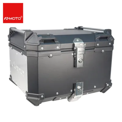 F2-MOTO 55L Motorcycle Trunk New Release Rear Box for Storage and Luggage Waterproof ABS and Alloy Material