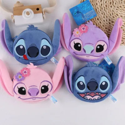 Hot Selling Anime Star Baby Stitch Angel Cartoon Cute Stitch Plush Coin Purse Coin Bag Stitch storage mini bag
