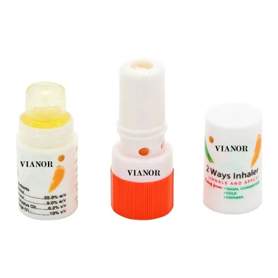 2025 Hot Selling High Quality Single One Way Nasal Inhaler Tube 1ml Customized Color Essential Oil Nasal Inhaler Sticks