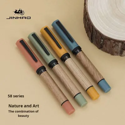 Jinhao 58 New Model Wooden Calligraphy Fountain Pen for Third Grade Elementary School Students