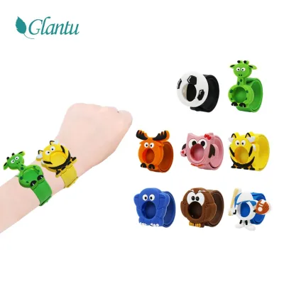 Cute Herbal Eco-Friendly Slap Bracelet for Kids Mosquito Repeller Wristband with Two Refills Pest Control Insect Repellent