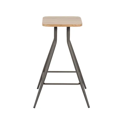 Modern Luxury Square Seat Bar Counter Stool High Chair for Cafe Restaurant Club Hotel Dining Outdoor Living Room