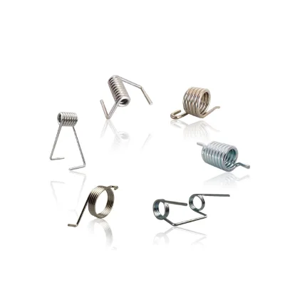 Custom Double Wire Aluminum Torsion Spring Button Bin Coiled Style Available for Production