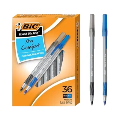 For Grip Xtra Comfort 36-Count Pack Assorted Color Ballpoint Pens Medium Point (1.2mm) Superb Comfort Plastic Air