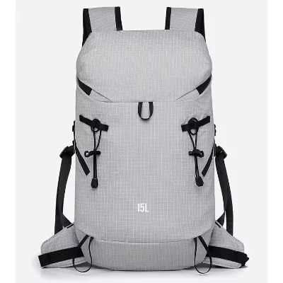 Custom Logo Checkered Pattern Fashion Cycling Running Hiking Lightweight Nylon Air-Cushioned Harness 15L Backpack Outdoor