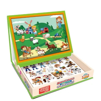 Children's DIY Plastic Jigsaw Puzzle Happy Ranch Theme Early Education Exercise Intelligence Toy for Kids 30 Pieces