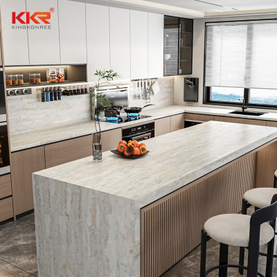 Cut-to-size Countertop Vanity Tops Fire-proof Solid Surface Countertop Artificial Stone Kitchen Countertop