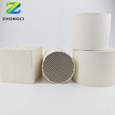 Hot Selling Universal Oval Ceramic Substrate New Car Exhaust Precious Metal Catalyst Cordierite Honeycomb Carrier Engine Parts