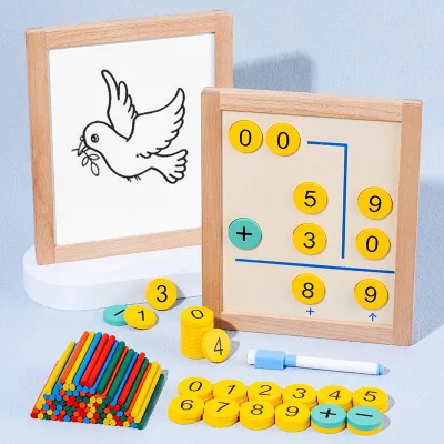 Children's Puzzle Enlightenment Digital Thinking Mathematical Operation Box Early Education Drawing Board Wooden Toy Wholesale