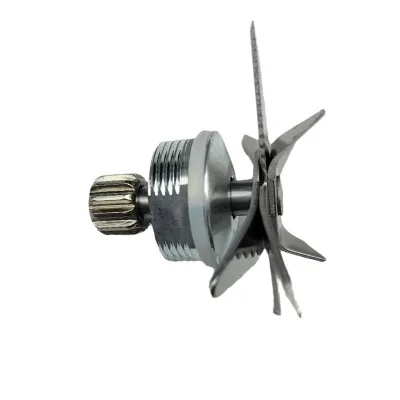 Commercial Blender Blade Assembly 8-Leaf Stainless Steel Long Shaft Replacement Blade Set for 3L Commercial Blender Parts