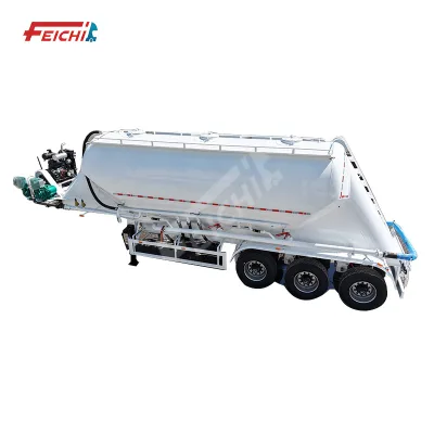 Large-capacity Dry Powder Transportation Semi-trailer Environmentally Friendly Lime Powder Storage and Transportation Tanker