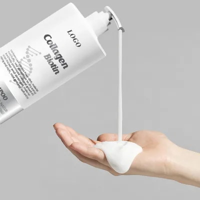 Custom keratin and collagen shampoo professional collagen keratin strengthen the hair nourishing oil control repair shampoo