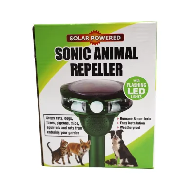 New Arrival Outdoor Solar Animal Deterrent Wild Animal Repellent for Birds Deer Cats Wild Pigs Battery Operated Pest Repeller