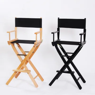 Comfortable Portable Director Makeup Chair Professional Folding Wood Chair for Outdoor Use for Parks Gardens Camping
