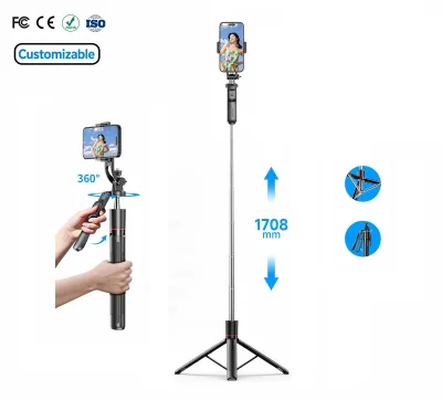Gopro ABS Selfie Stick for Digital Camera Gimbal Stabilizer Tripod Stand for Mobile Cell Phone Selfie Pole for Live Streaming